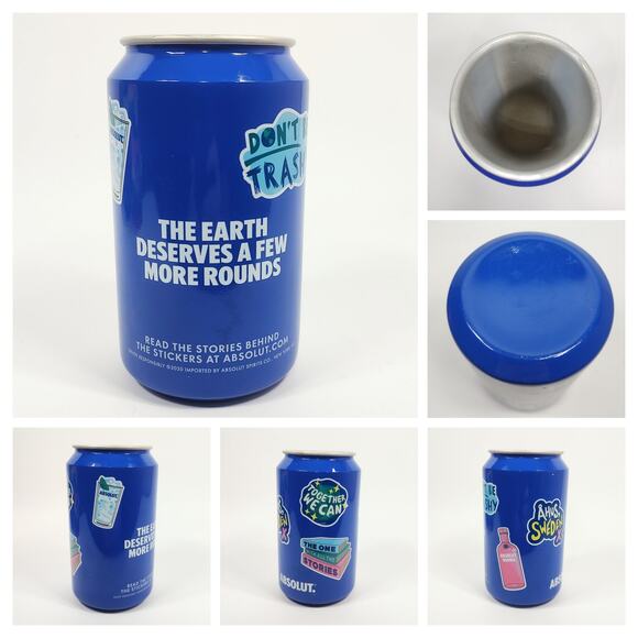 Absolut Metal Tumblers Double Walled Drink Cans Set of 2 Reusable Pride Edition - Picture 2 of 5